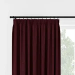 Burgundy Pencil Pleat Curtain